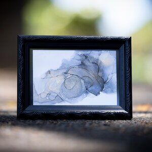 Framed Alcohol Ink Art – Original Abstract Painting
